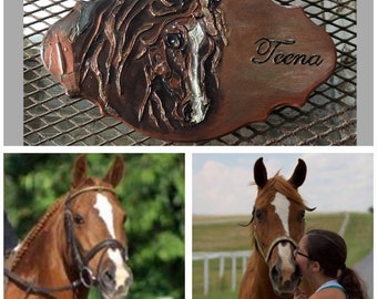 Custom Stall Plaque Arabian Horse/Pony Name Plate - Customizable With Your Horses Color/Markings - Memorial Stall Plaque