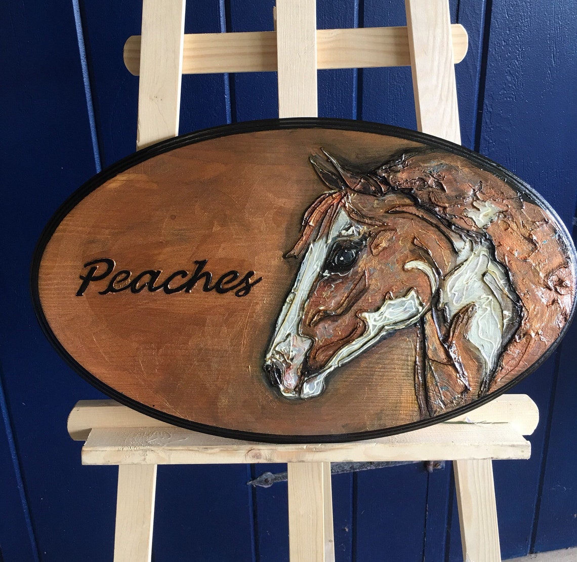 Custom Horse stall plaque. Semicustom Horse Name plate. Paint Etsy
