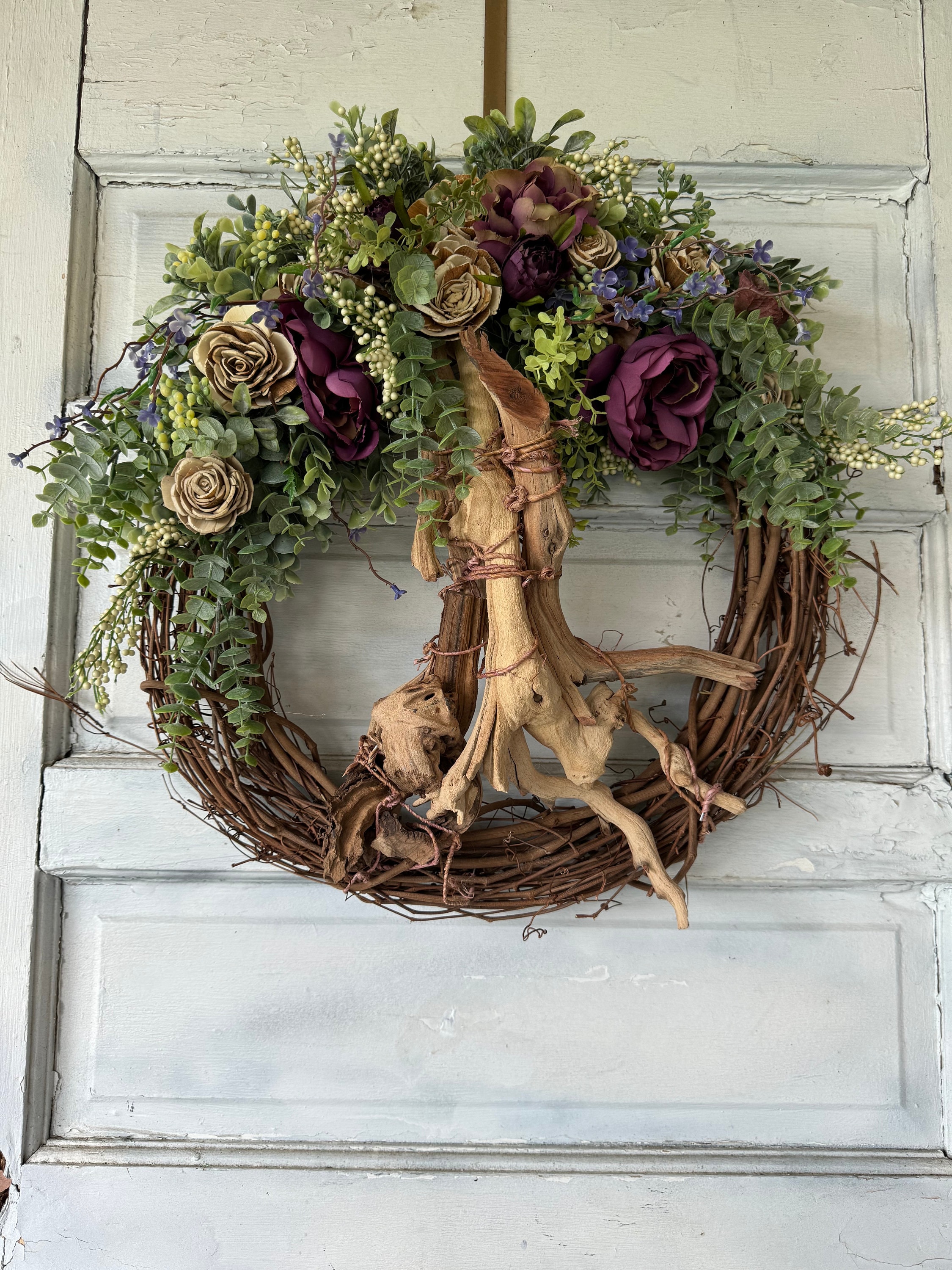 Tree of Life W/ Braided Wood Knots . Flowering Tree of Life LARGE