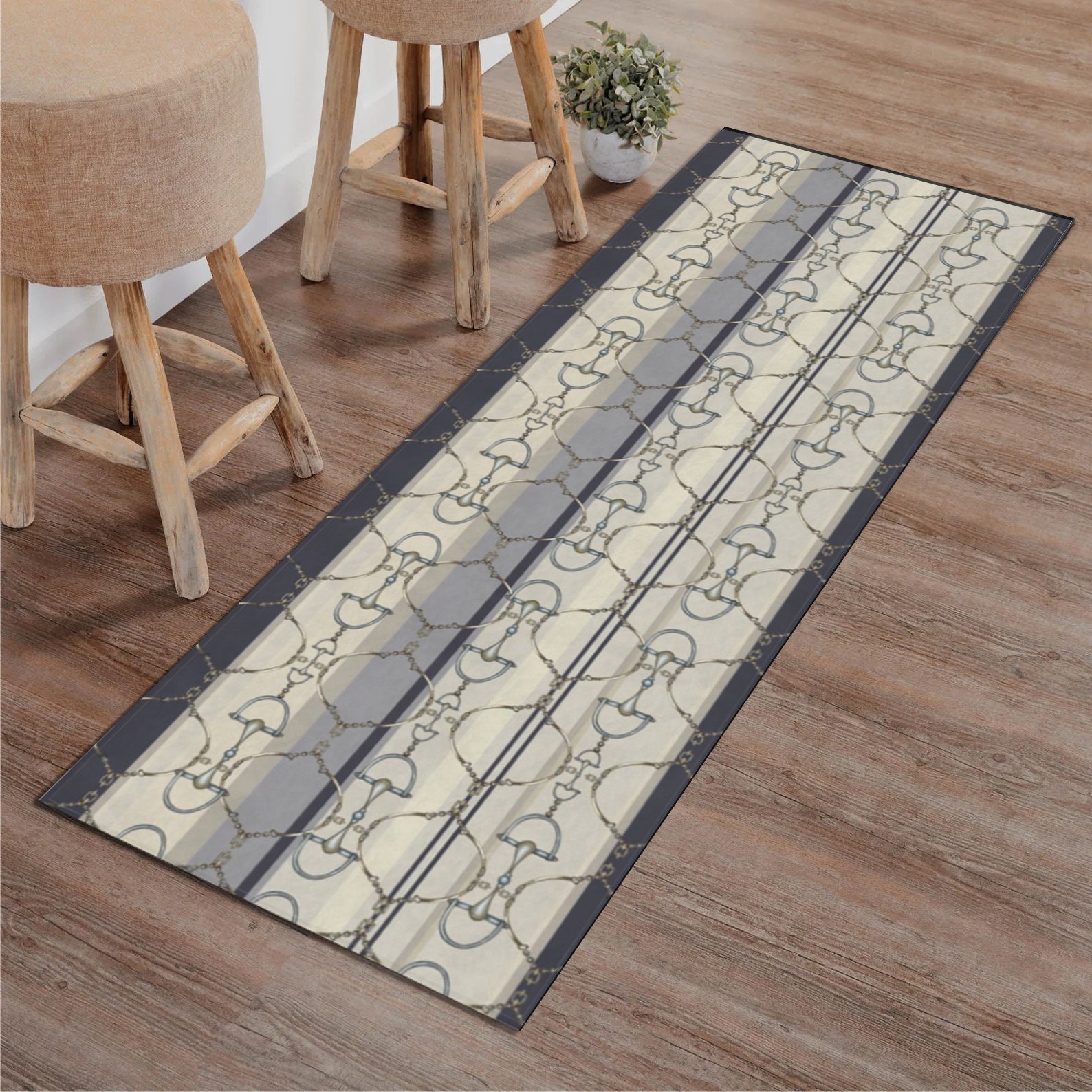 Alfombra de corredor ecuestre neutral azul marino y beige - Alfombra de  acento de decoración del hogar equino - Regalo de los amantes de los  caballos - Etsy México, image size:1588x1588