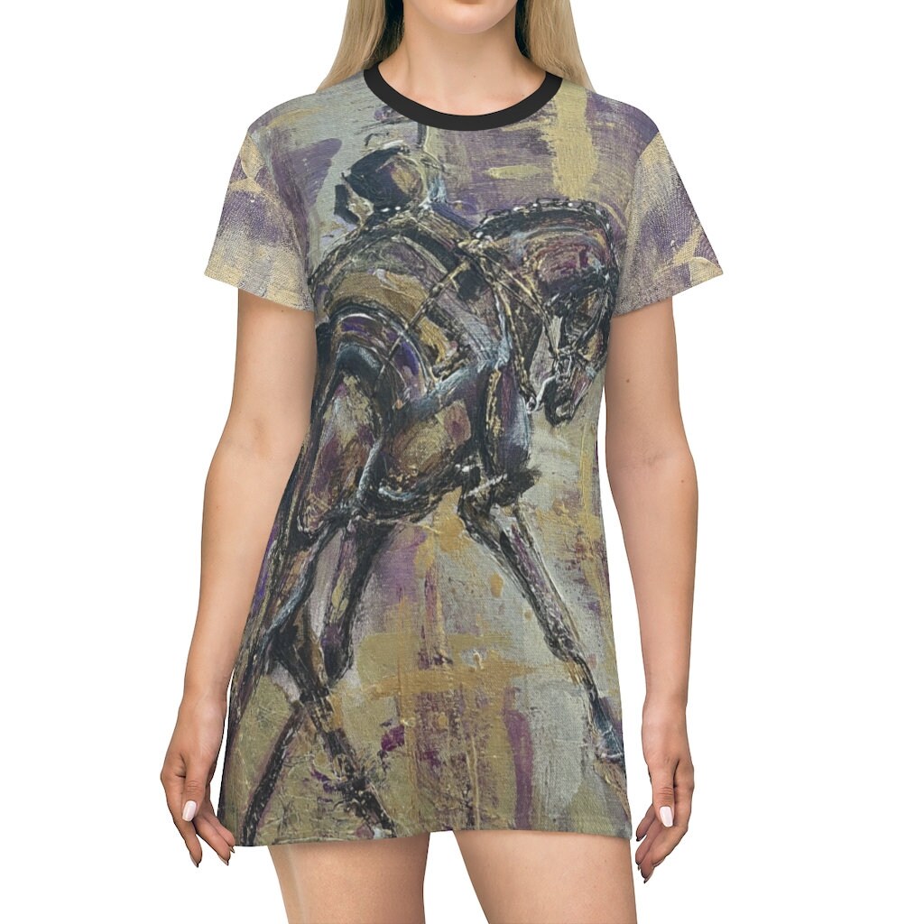 Purple and Gold Toned Dressage Horse in 