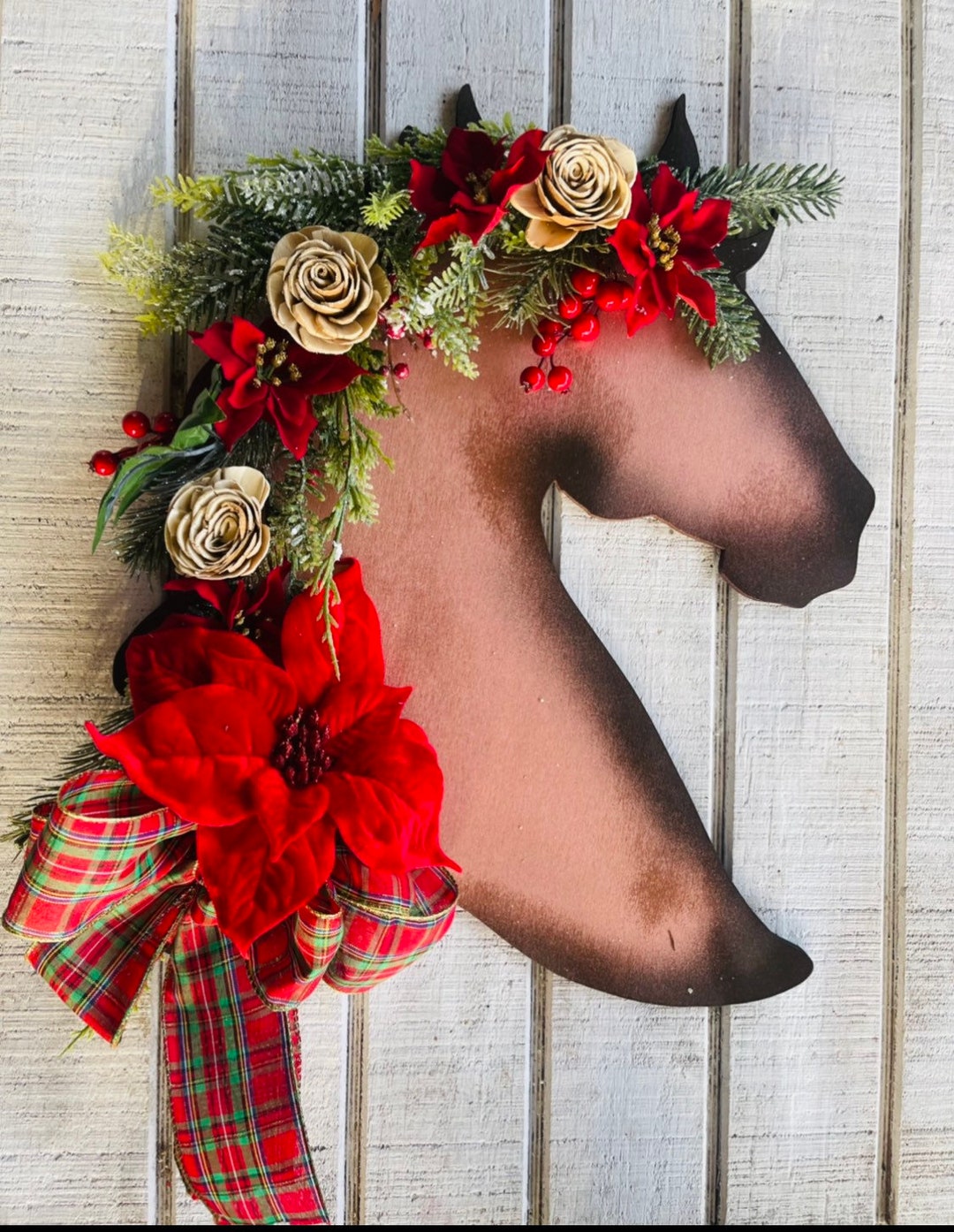 DIY Blank Horse Head Wreath DIY Christmas Party Craft Barn Etsy