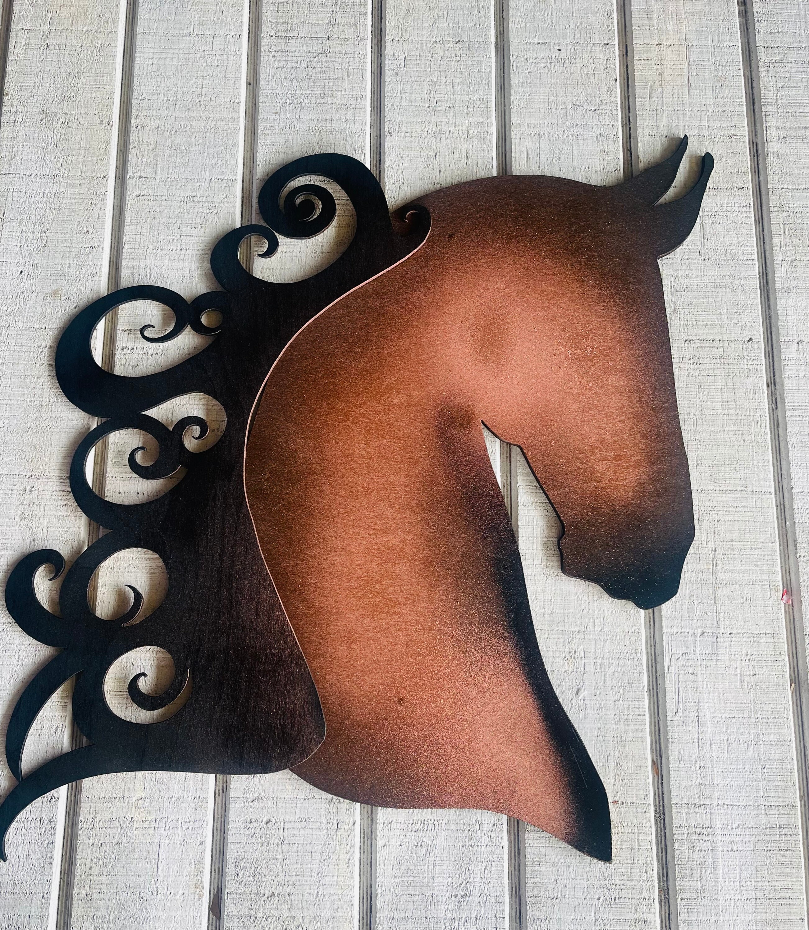 DIY Wood Custom Design Cutout - Blank Or Painted/Patterned  DIY Wooden Craft Supplies & Shapes - Laser Cut Horse Shape Saddlebred