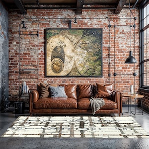 Equestrian Snaffle Bit Pattern Area Rug - Show Stall Mat - Tack Room Rug - Horse Lovers Gift