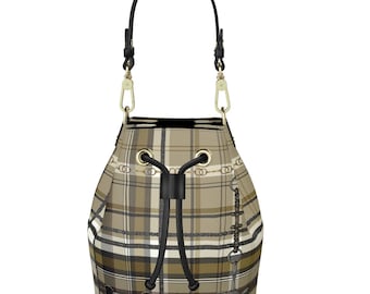 Equestrian Authentic Nappa Leather Bucket Elegant Chaos Bit Leather Bag. Original Art Work