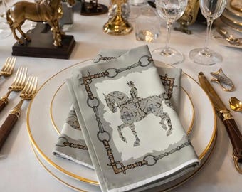 Copia de Copia de Copia de Servilletas Beige de Filete Ecuestre (Juego de 4)