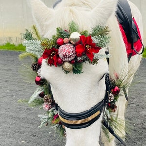 Christmas Horse Neck Garland - Horse Photography Prop - Rustic Wedding Decor - Horse Maternity Shoot - Equine Photography Garland - Bridal