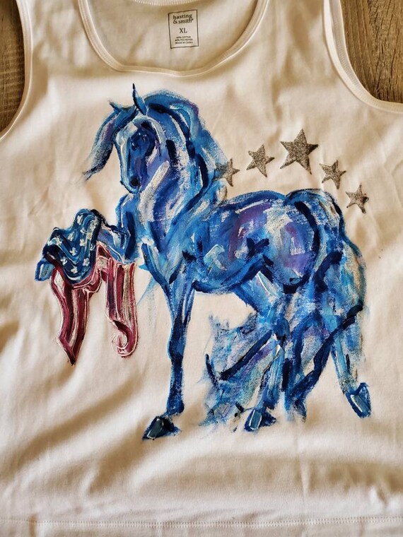 Blue Horse Shirt 