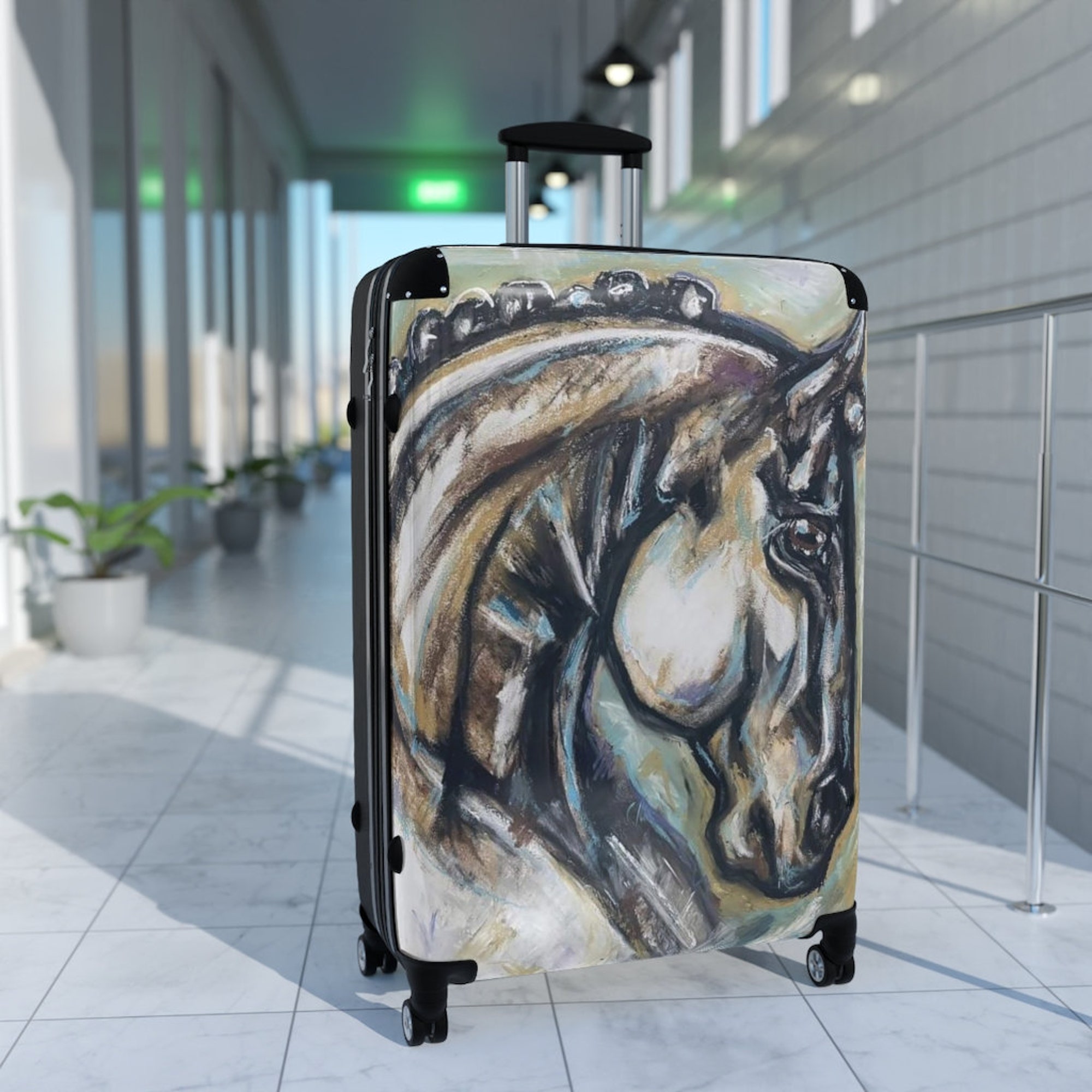 Discover Dressage Horse Suitcase - Equestrian Travel Accessories - Horse Lovers Gift