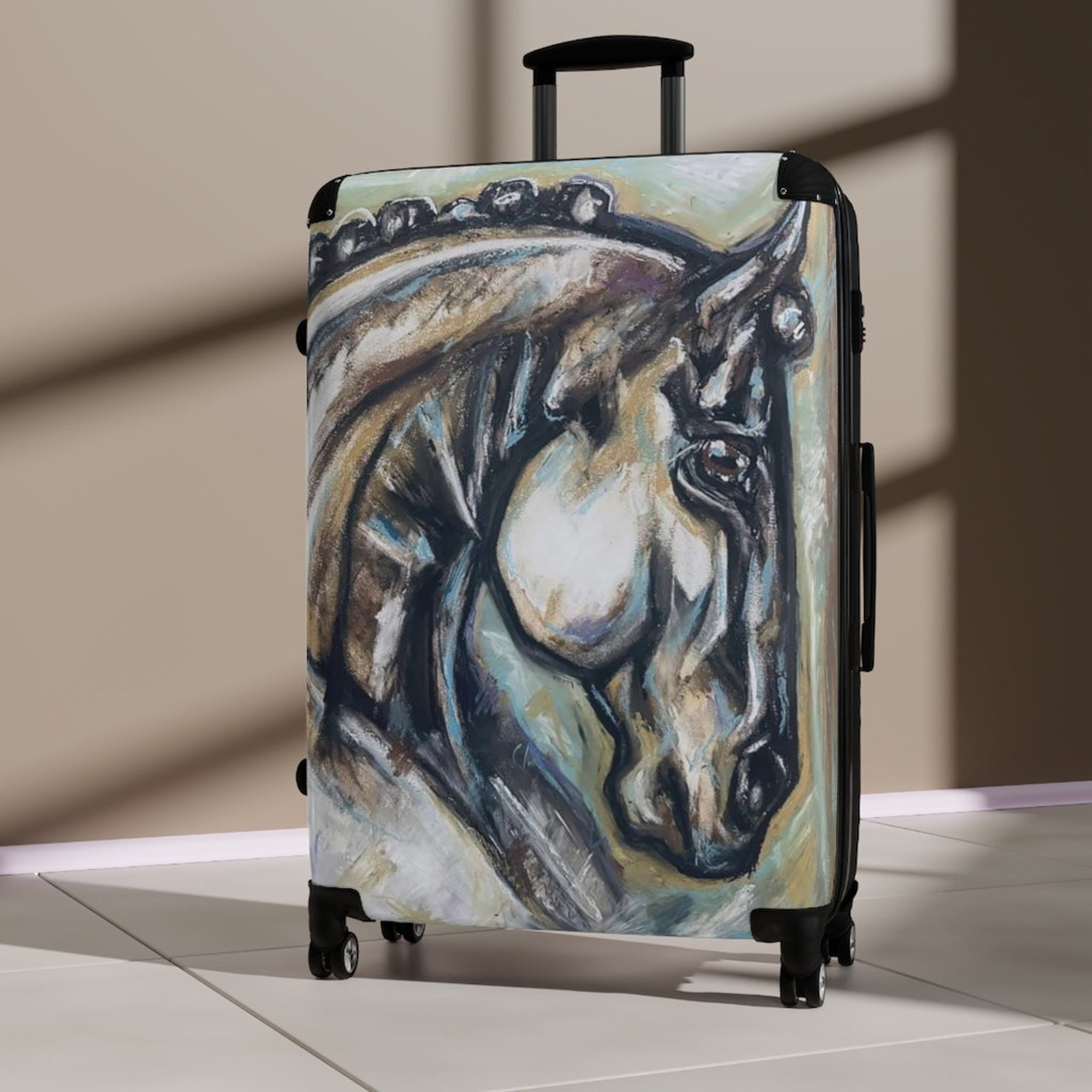 Discover Dressage Horse Suitcase - Equestrian Travel Accessories - Horse Lovers Gift