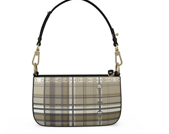 Nappa Leather Zip Box Bag with Original Artwork and Equestrian Bit Detail