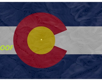 Keystone Colorado Elevation Contour Flag Map