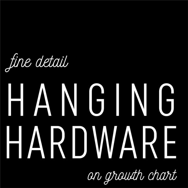 Growth Chart Ruler Add On - Hanging Hardware