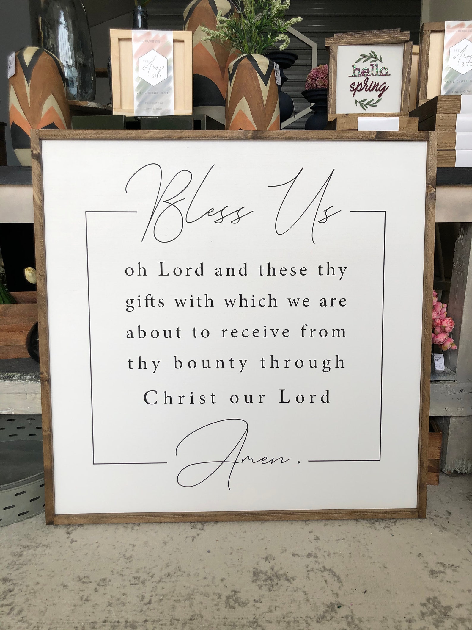 Bless Us Oh Lord and These Thy Gifts Wood Sign Meal Time | Etsy