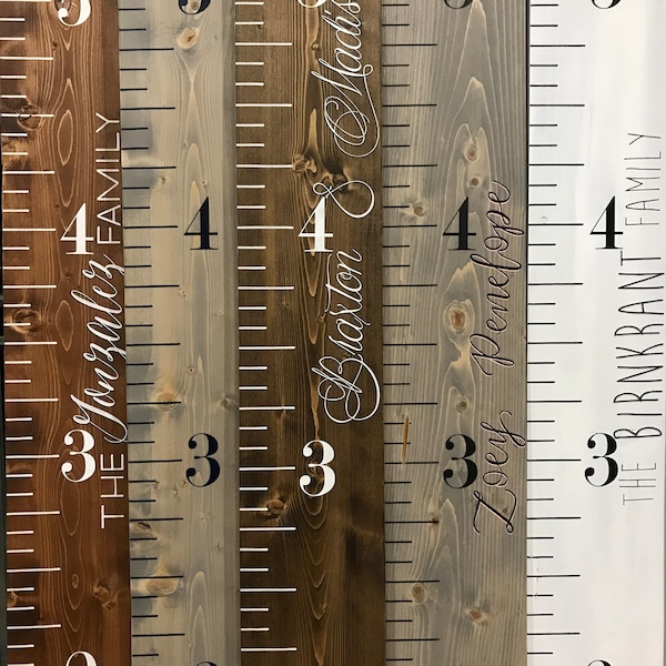 Height Chart Ruler - Wooden Height Chart - Growth Chart Ruler - Kids Measuring Stick