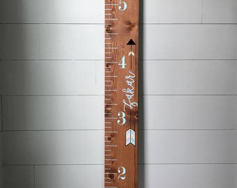 Wooden Family Ruler, Growth Chart, Kids Height Stick, Custom
