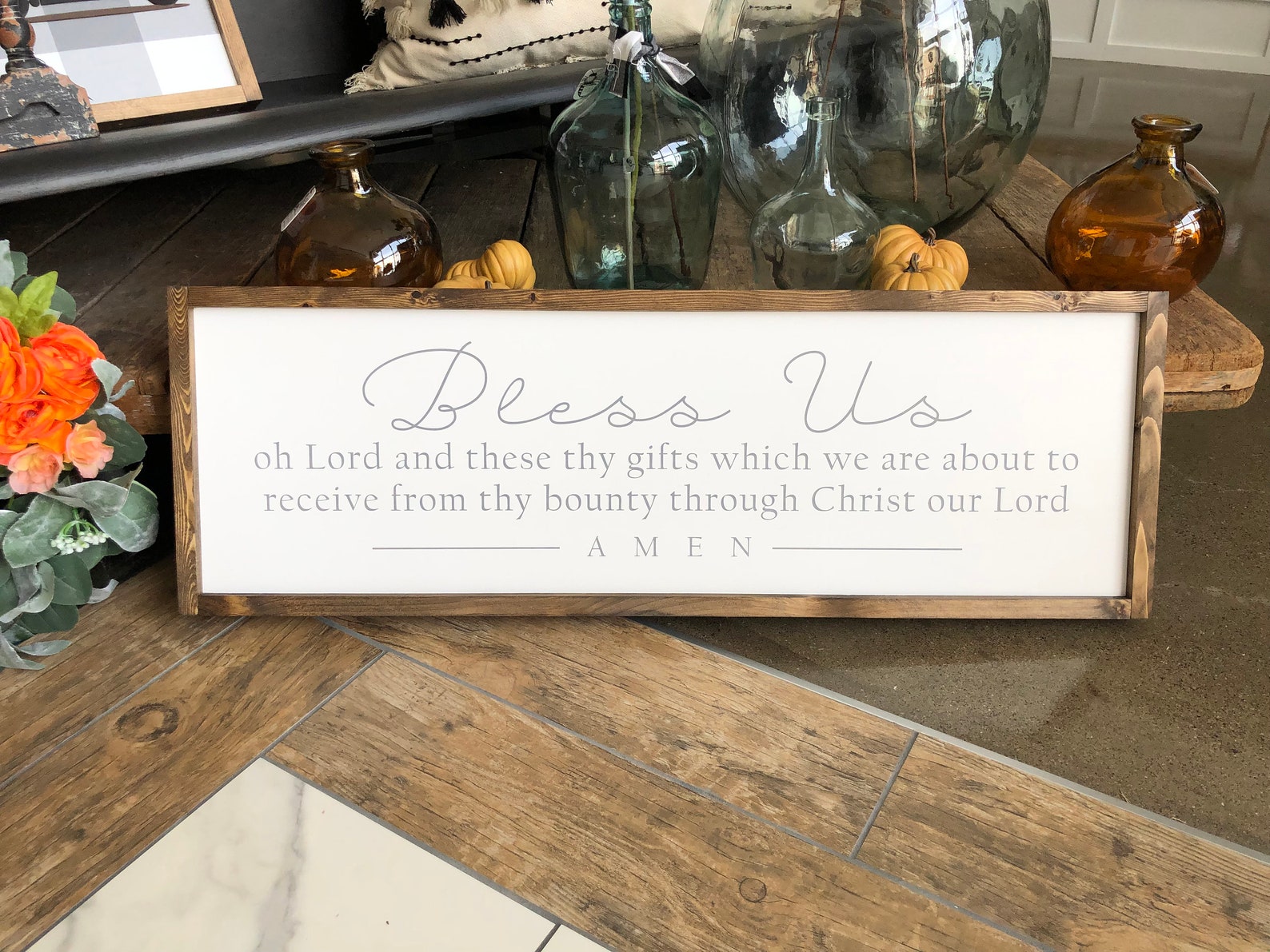 Bless Us Oh Lord Sign Catholic Meal or Dinner Prayer | Etsy
