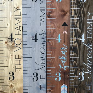 Custom Growth Chart Ruler, You Pick The Details, Stained Height Stick image 2