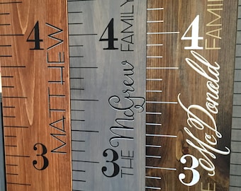 Growth Chart Wood Growth Chart Ruler Custom Growth Chart