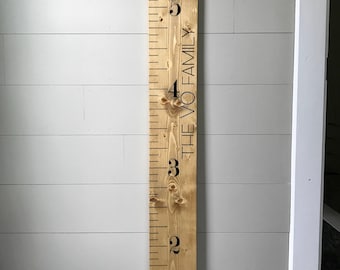 Custom Growth Chart Ruler, You Pick The Details, Stained Height Stick