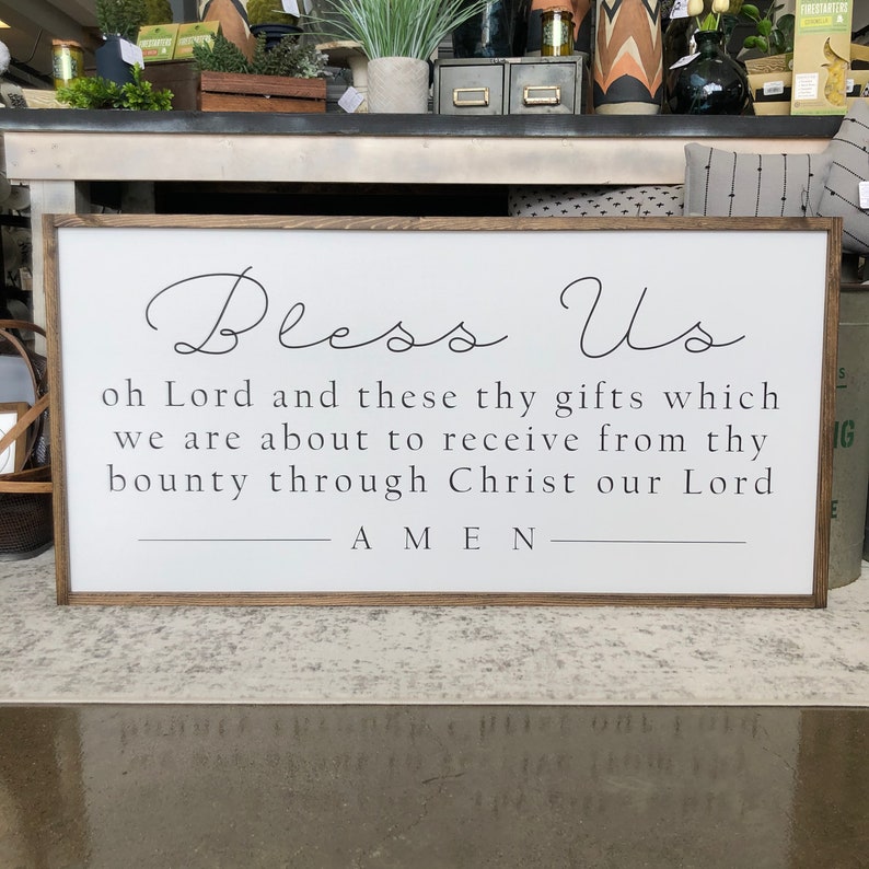 Bless Us Oh Lord Sign Catholic Meal or Dinner Prayer Etsy