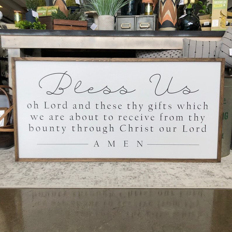 Bless Us Oh Lord Sign Catholic Meal or Dinner Prayer Etsy