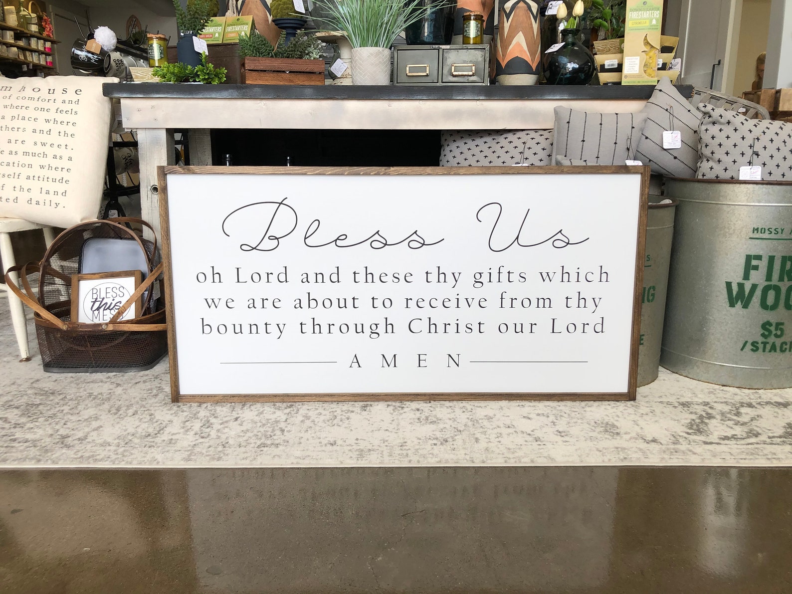Bless Us Oh Lord Sign Catholic Meal or Dinner Prayer Etsy
