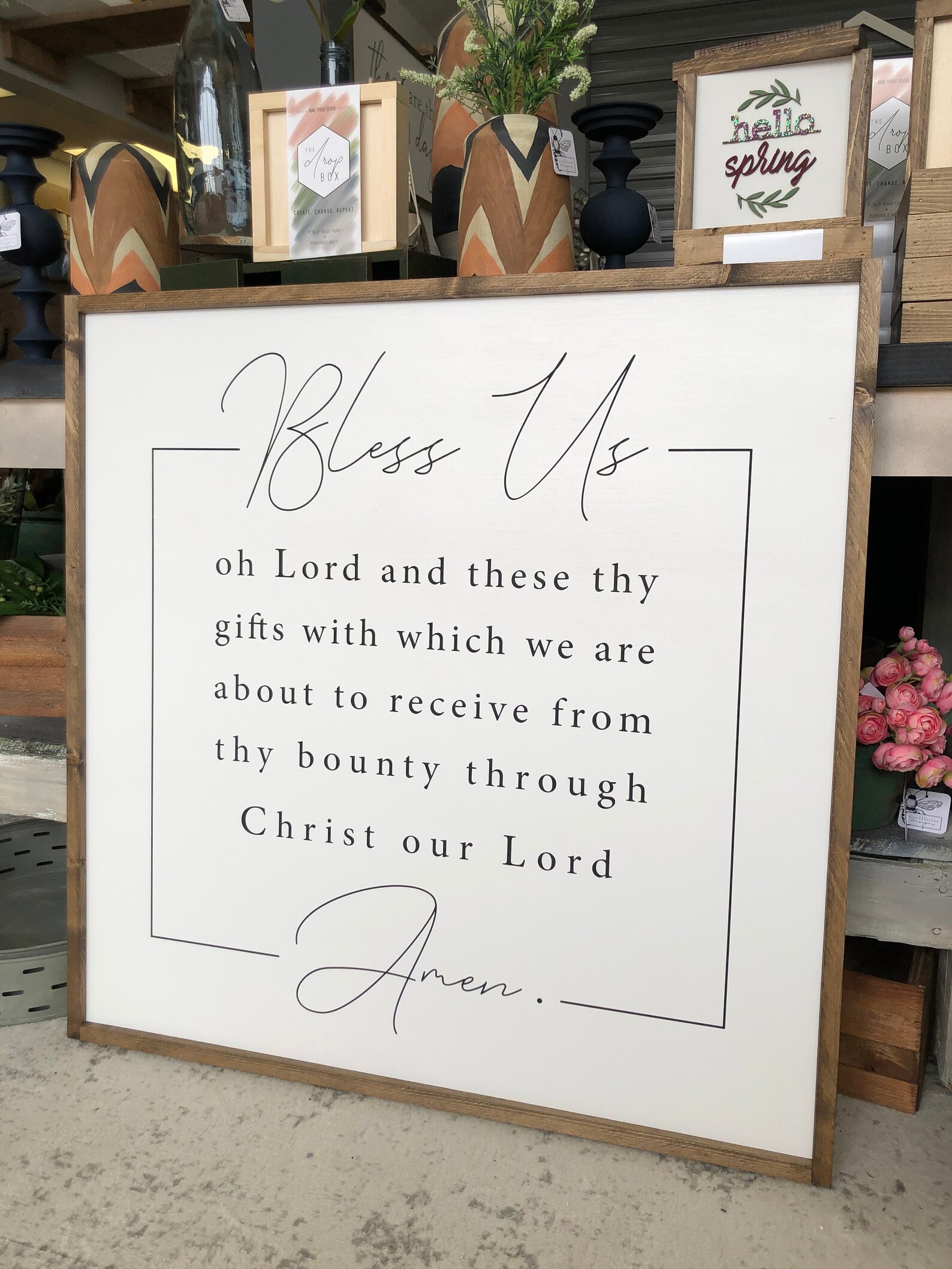 Bless Us Oh Lord and These Thy Gifts Wood Sign Meal Time Etsy