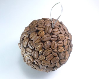 Coffee bean ball Coffee table decor kitchen decoration pendant Coffee lover gift decor Coffee craver decoration natural stocking stuffer