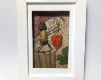 3D framed Fairy acorns Faloot Becorn forest elf pixie framed wall art Gift Table decor Christmas gift 15