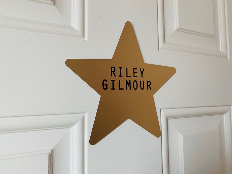 Star Door Plaque. Bedroom Door Hanger. Dressing Room Name Etsy