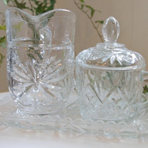 Vintage Creamer and Sugar Bowl Set with Tray