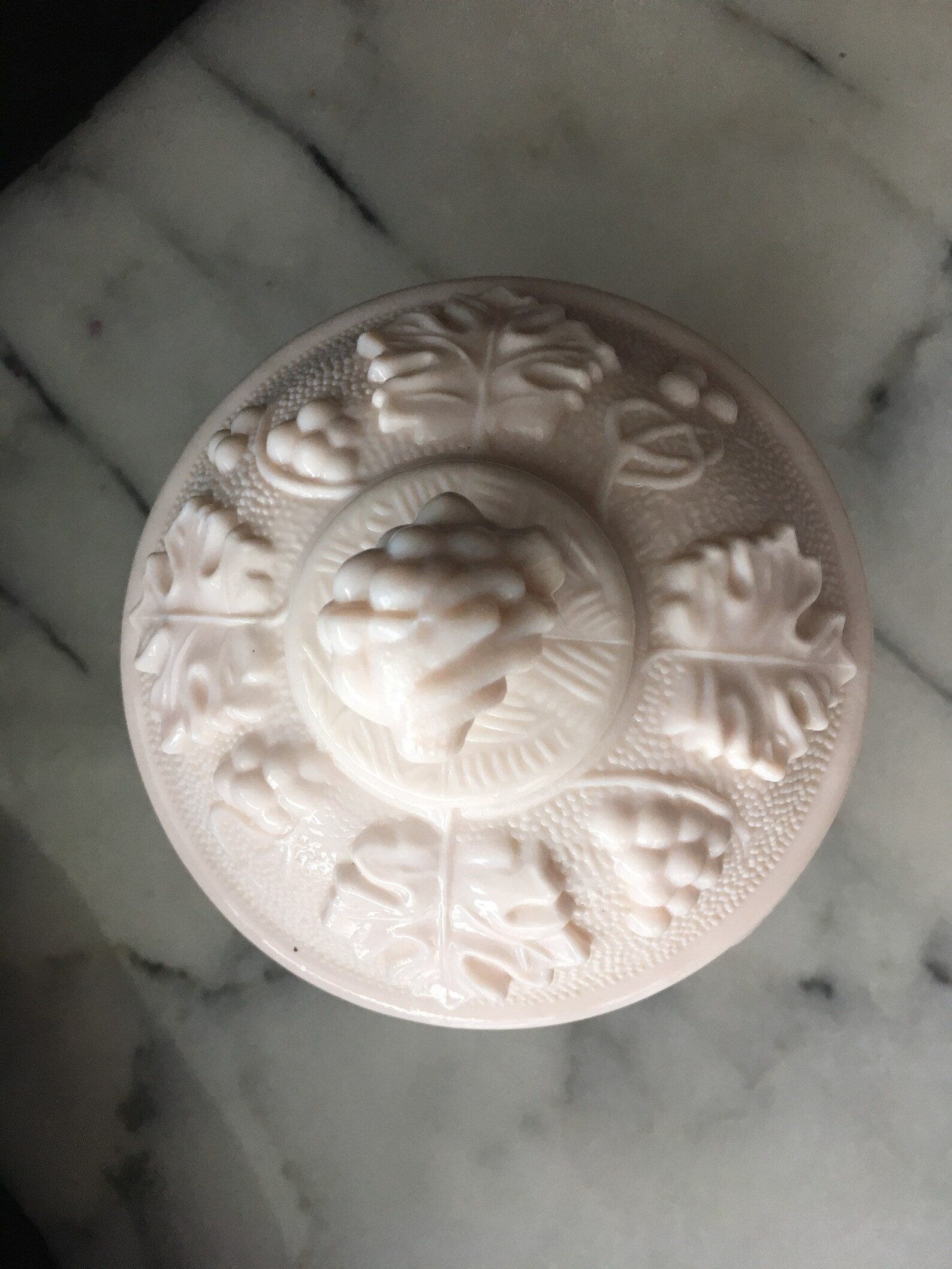 Pink Milk Glass Serving Tray With Lid Bowl Etsy