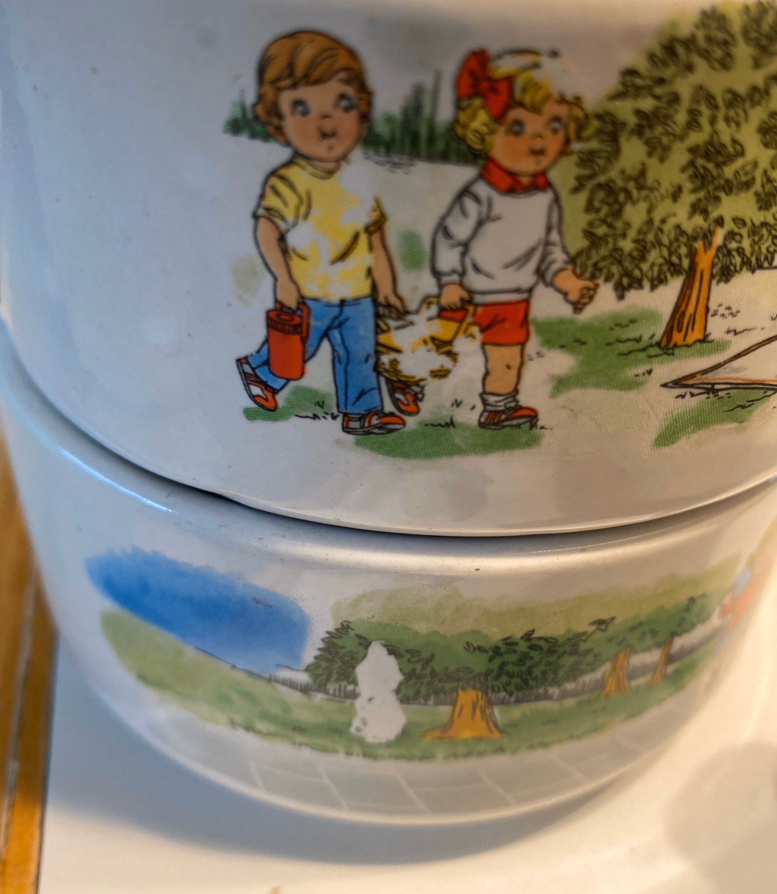 Vintage Campbell's Kids Soup Bowls With Handle - Etsy