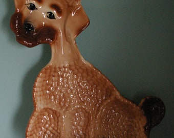 Mid Century Poodle Ceramic Tray