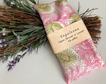 Azalea French Lavender Eye Pillow, Removable Washable Cotton Cover, Aromatherapy, Self Care Gift