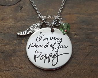 Handwritten Necklace, Handwriting Jewelry, Engraved Handwriting, Personalized Gift, Signature Jewelry, Handwritten Engraving, Gift For Her