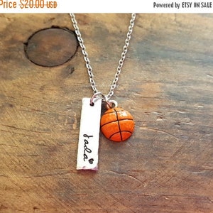 Basketball Necklace, Basketball Player Necklace, Basketball Lover Gift, Sport Jewelry, Gift for Her, Christmas Gift, Basketball