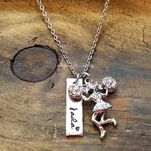 Personalized Stamped Cheer Necklace and gift jewelry – MyTeamJewelryShop