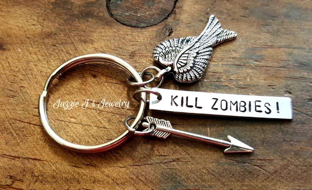 Zombies Keychain Apocalypse Themed Keychain With Arrow and Etsy