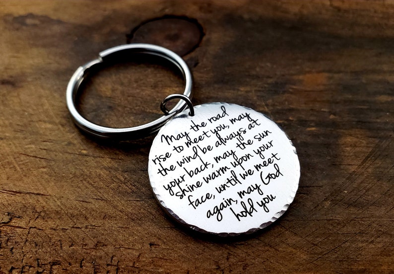 Irish Blessing Keychain May the Road Rise to Meet You Etsy