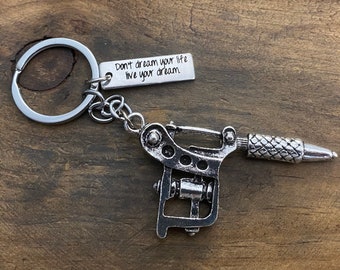 Tattoo Gun Keychain Tattoo Artist Keychain Tattoo Lover - Etsy