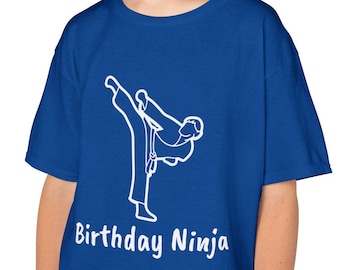 Personalized Shirt for a Birthday Ninja under 30 Party Outfit for Kids Karate Tee Idea for Dojo Heavy Cotton™ Tee
