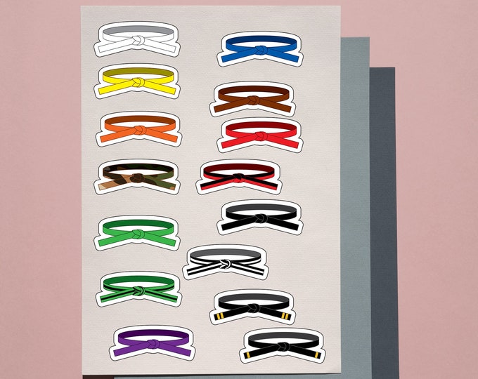 Karate Sticker Pack - Etsy