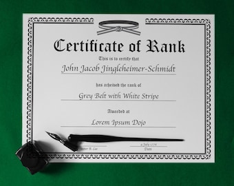 Editable Martial Arts Rank Certificates - BJJ Ranks Expansion Pack