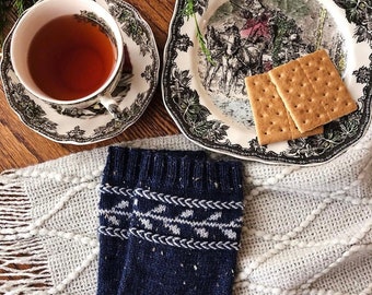 Patrón de tejido de calcetines nórdicos, Fair Isle, trenzado, colorwork
