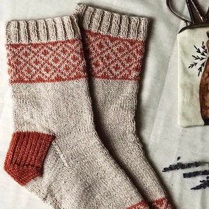 Fair Trade Hand Knitted Fairisle Stripy Woollen Socks Multiple Colours  Knitted Nordic Woolly Slipper Socks 2 Sizes 100% Wool 