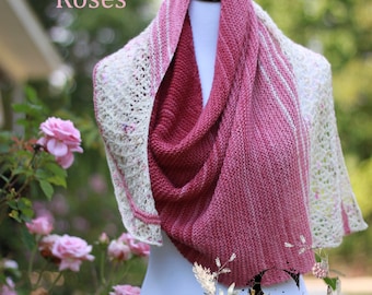 Patrón de tejido de rosas descoloridas