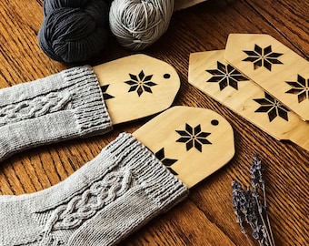 Patrón de tejido de calcetines Mountain Trail, patrón de tejido de calcetines cableados