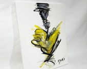 Hanging Yellow Love 11x14 Acrylic on Canvas